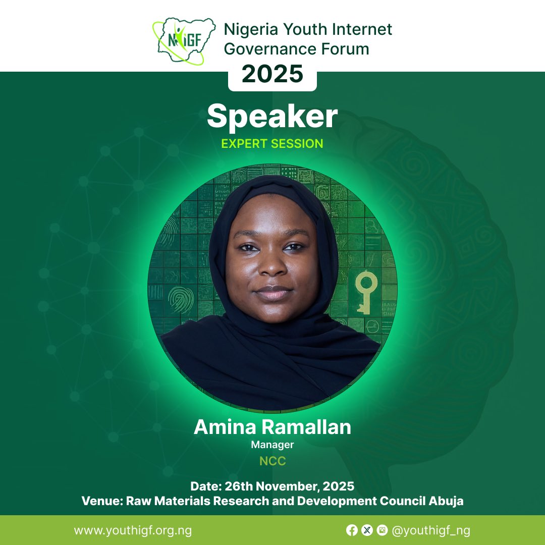 Join the conversation at the Nigeria Youth Internet Governance Forum (NYIGF) on November 26th, 2025 in person or online by registering via ti.to/nyigf/2025 #NYIGF2025 #OnlineSafety