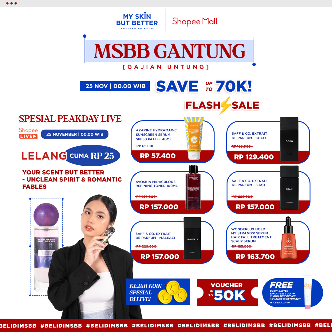 Mumpung lagi payday sale, kalo kamu mau 
💙 Lelang parfum Rp 25 aja 
💙 Free gift skincare 
Belanja disini aja!
🔗 shorturl.at/6VtpV