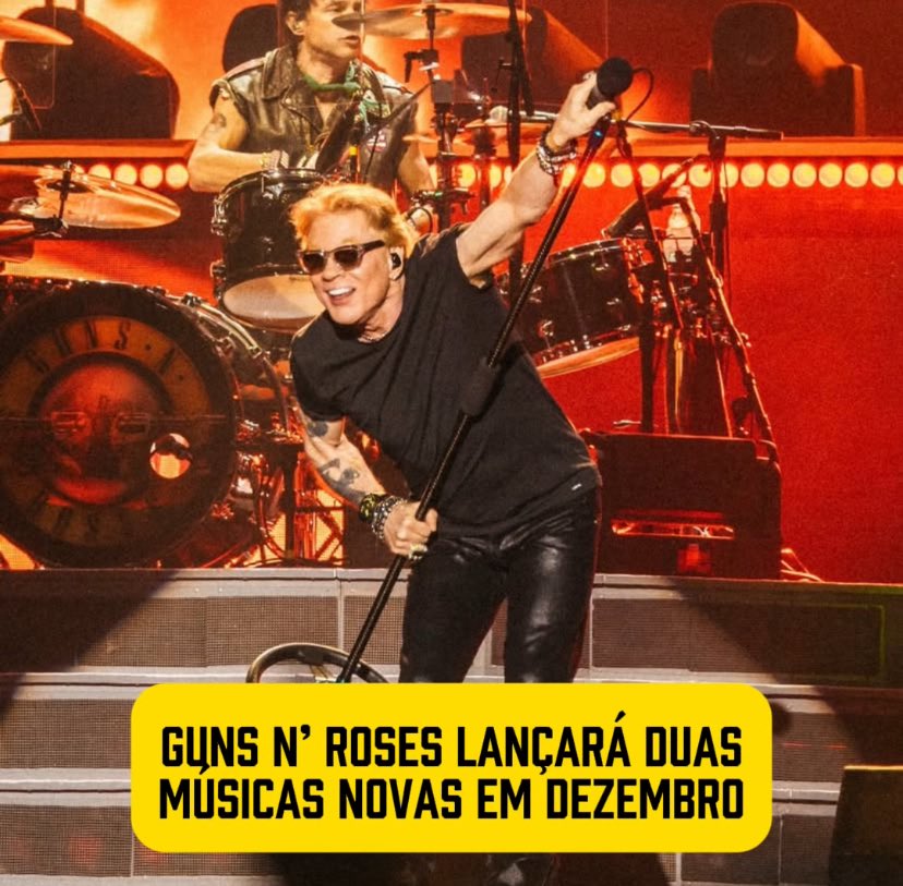 gnrnewsbrasil's tweet photo. O Guns N’ Roses confirmou para 2 de dezembro o lançamento das faixas inéditas “Atlas” e “Nothin”. As músicas eram aguardadas pelos fãs desde o início do ano, após os primeiros rumores sobre um possível lançamento. https://t.co/tXtvB1ykRv