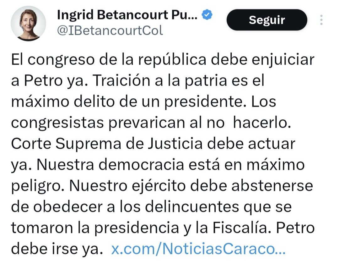 maicajamarca_'s tweet photo. Señora @IBetancourtCol, la que debe irse es usted; regrese a Francia; aquí en Colombia nadie la quiere porque todas y todos sabemos que usted es una oportunista y una vividora del estado colombiano.

Para usted Colombia es importante cada cuatro años, porque le encanta ser candidata solamente para reclamar reposición de votos.

Aquí los traidores de la patria son las gentes como usted que usan a Colombia para beneficio personal.
