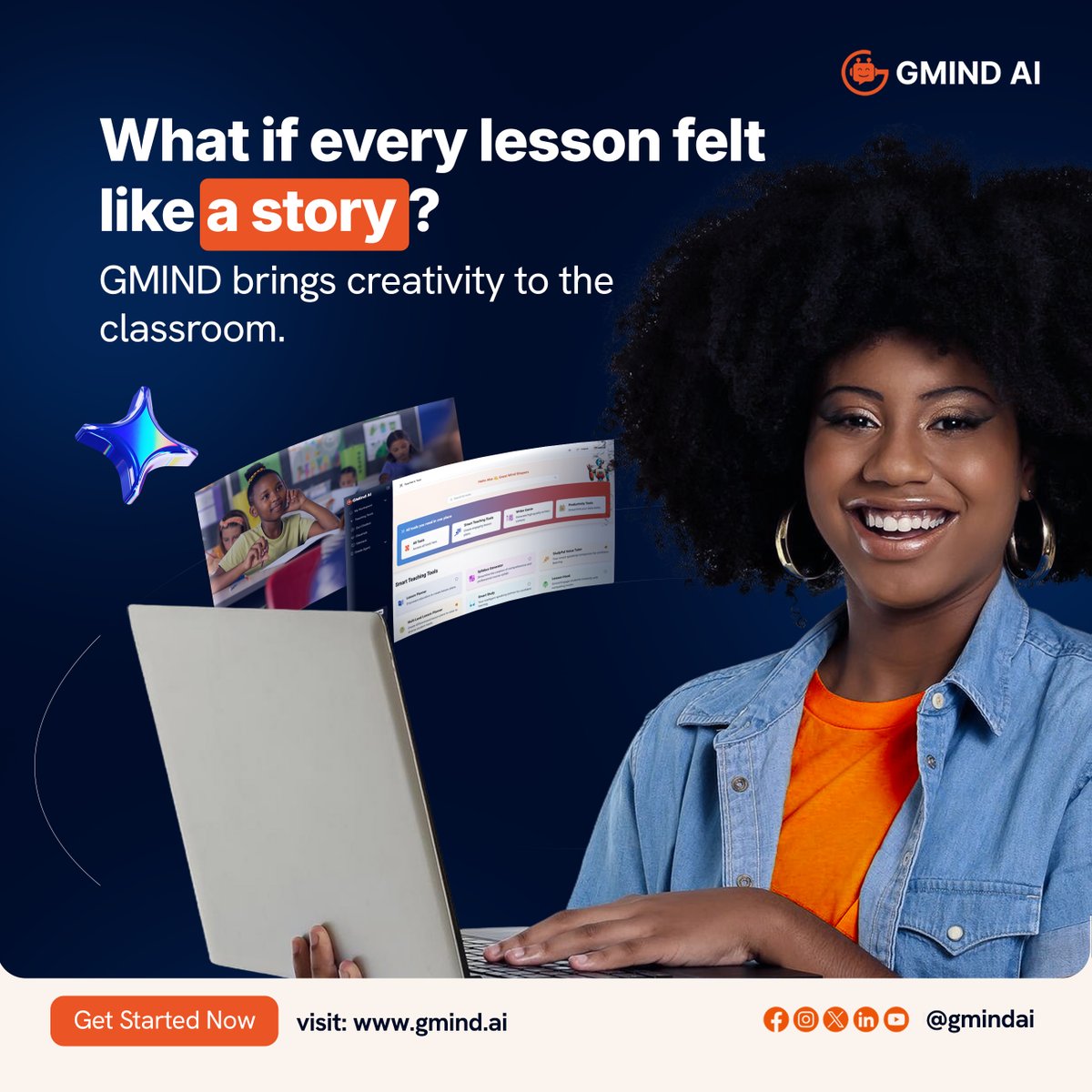 gmindai's tweet image. What if every lesson felt like a story?
At GMINDAI, we’re reimagining classrooms with creativity, curiosity, and innovation.
Let’s make learning unforgettable — one idea at a time.
#GMINDAI #CreativeLearning #EdInnovation