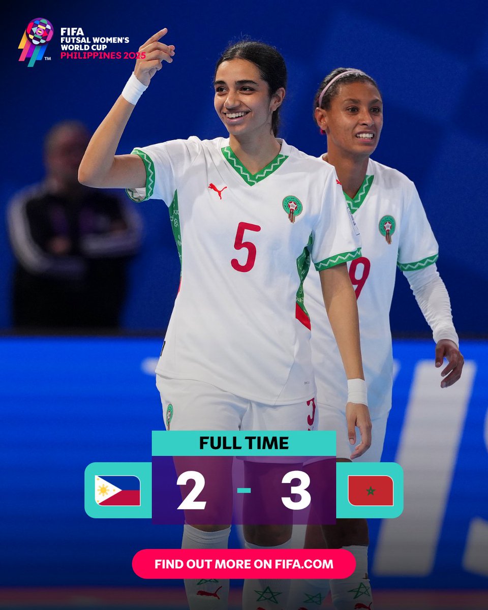 FIFAWWC's tweet image. A breathless win for Morocco. 😮‍💨

#FutsalWWC
