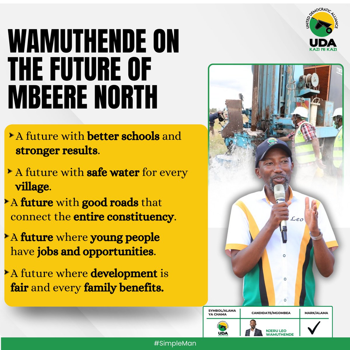 EbonyElla372786's tweet image. Mbeere North deserves Leo Wamuthende a leader who brings a clear, practical plan for it's people— from better schools and clean water to fair bursaries and good roads. Huyu ni kazi tupu.
#LeoForMbeereNorth #ManWithAPlan #VoteWamuthende
