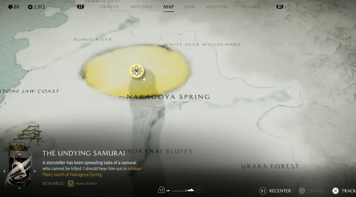 Something about finding the chimes… the Undying Samurai mission was one of my favorite so far, plus the armor set. #GhostofYotei