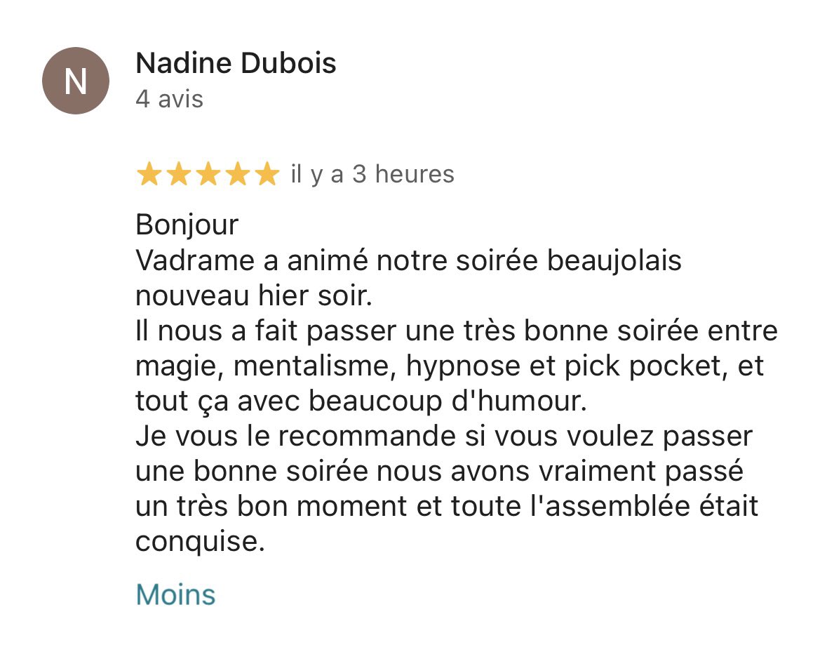 LVadrame's tweet image. Merci pour ces mots qui font chaud au cœur. Mélanger pickpocket, humour et mentalisme, c’est ma recette pour briser la glace lors de vos événements.Prêts à être bluffés pour votre prochaine soirée d’entreprise ?#MagicienCloseUp #Mentaliste #AnimationEvenementielle