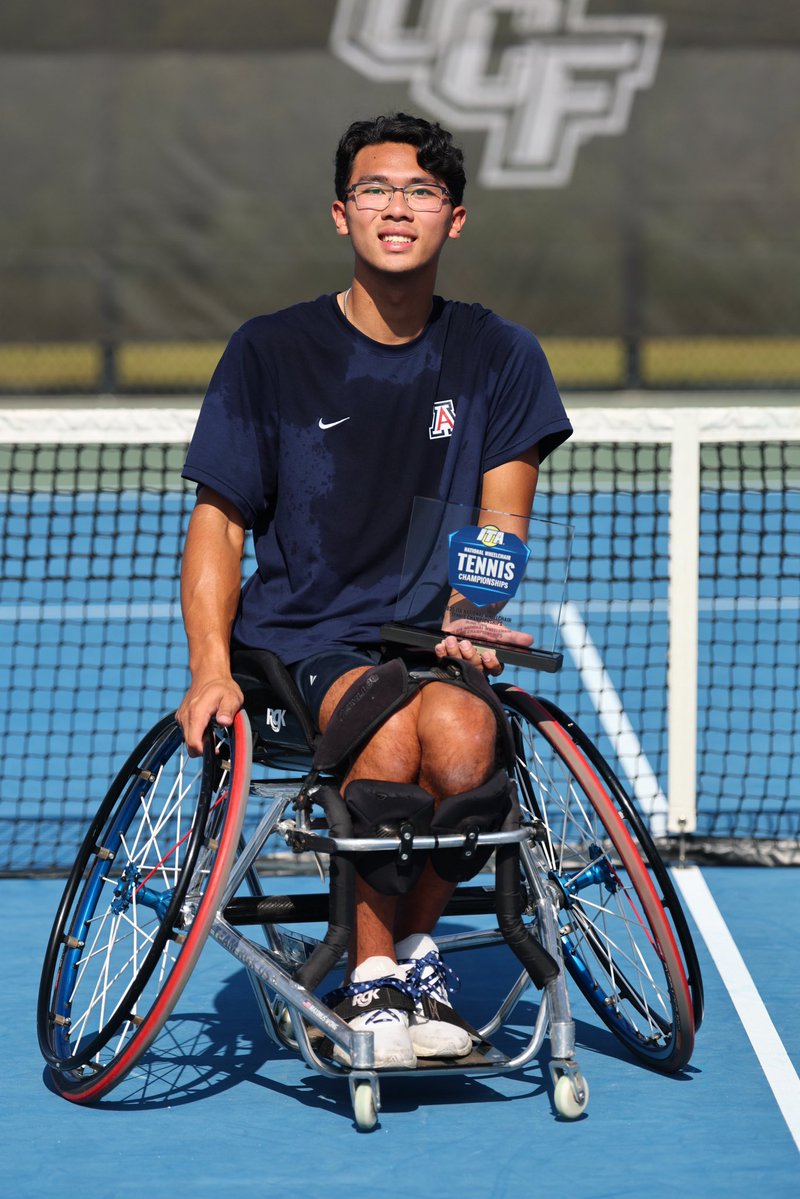 NCAA's tweet image. Collegiate wheelchair tennis made a statement at the @NCAATennis Championships in Orlando! 🎾🤩

#NCAATennis x #ParalympiansMadeHere