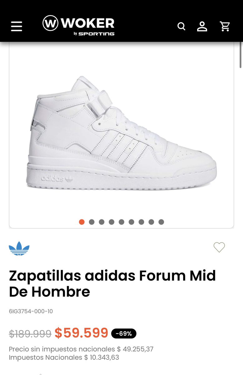 vmenditto's tweet image. 👟 Woker y Sporting 

📱 Ofertas + pago con MODO proba ,  con BBVA o Galicia para extra bancario

Zapatos cuero 
$29.999
wokerbysporting.com.ar/zapatos-cavati…

Zapa topper unisex 
$19.999
Talles grandes 
sporting.com.ar/zapatillas-top…

Adidas Forum mid
Hasta talle 47
$59.500
wokerbysporting.com.ar/zapatillas-adi……
