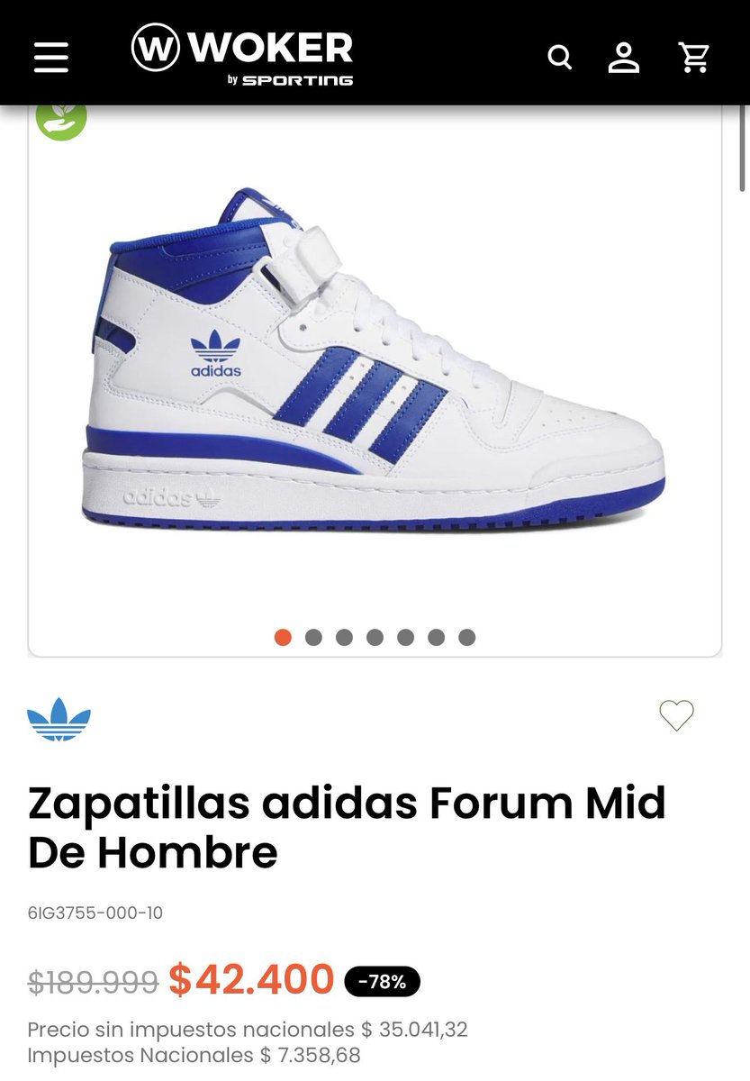 vmenditto's tweet image. 👟 Woker y Sporting 

📱 Ofertas + pago con MODO proba ,  con BBVA o Galicia para extra bancario

Zapatos cuero 
$29.999
wokerbysporting.com.ar/zapatos-cavati…

Zapa topper unisex 
$19.999
Talles grandes 
sporting.com.ar/zapatillas-top…

Adidas Forum mid
Hasta talle 47
$59.500
wokerbysporting.com.ar/zapatillas-adi……