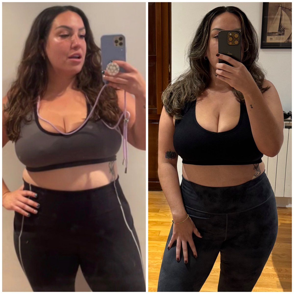 bayouBOMBSHELL1's tweet image. November last year vs November this year. Sometimes I feel like you can’t even tell a difference. Down 24 pounds and moving my body more than ever. This is embarrassing, but hopefully it inspires somebody 🥺 #thisis40 #keepgoing