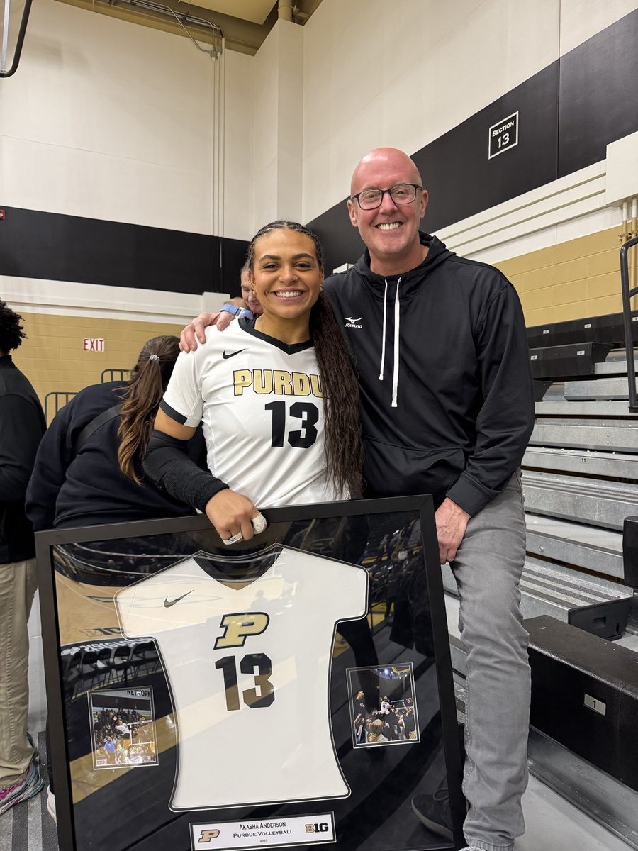 COAvball's tweet photo. Congrats to former COA athlete Akasha Anderson on Senior Night at Purdue. Big win over Northwestern.  Wishing you the best as Purdue nears the postseason!!  Go Kash!! ⁦@tribstarsports⁩ ⁦@WTWOsports⁩ ⁦@pughgrant�� ⁦@PrepDigIN⁩ ⁦@PurdueVB⁩ https://t.co/QDVhgMqyDe