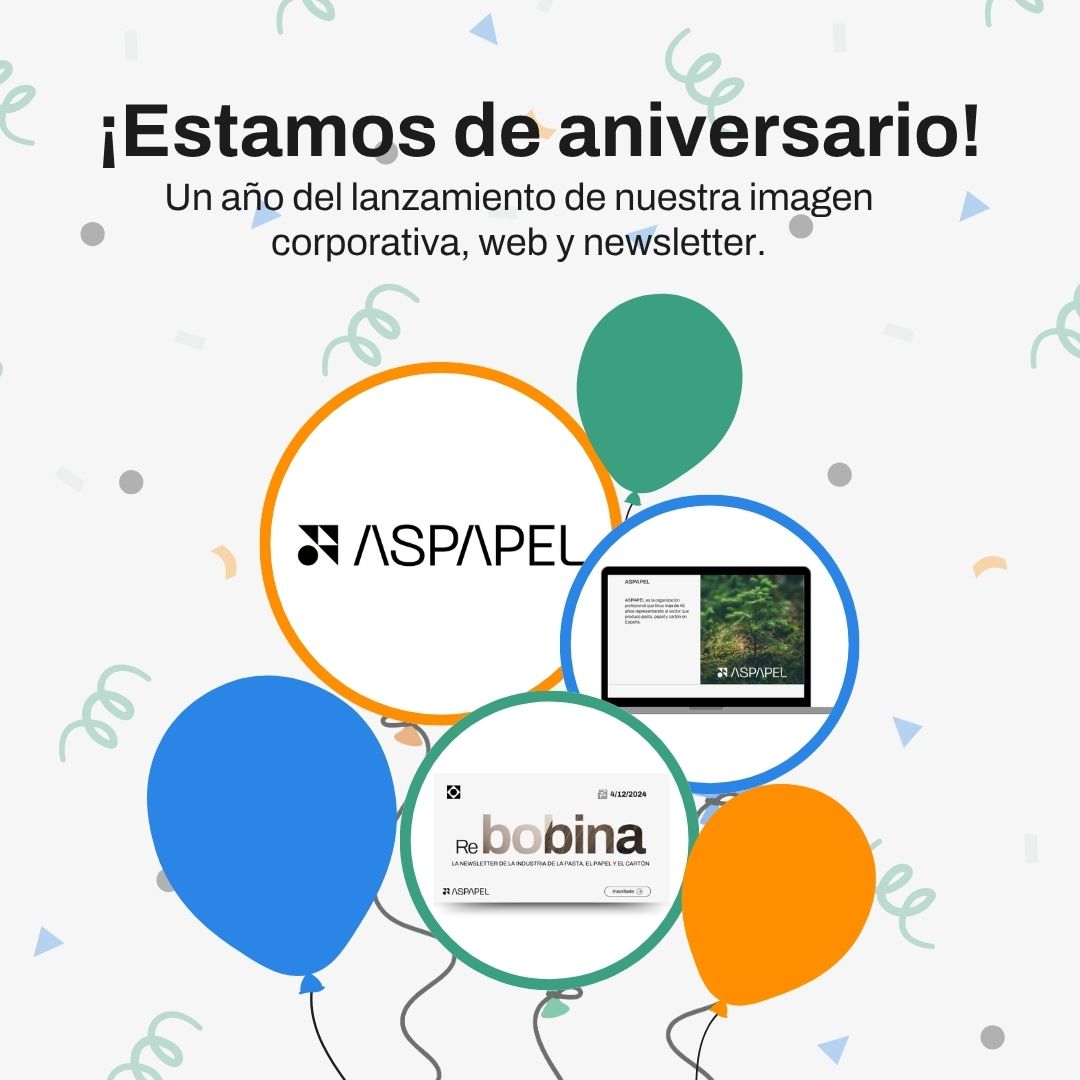 AspapelOficial's tweet image. 🎉 Hoy cumplimos 1 año desde el lanzamiento de nuestra nueva imagen, web y newsletter.

👉 Descubre la web: aspapel.es

📬 Suscríbete a la newsletter ReBobina: aspapel.es/noticias/newsl…