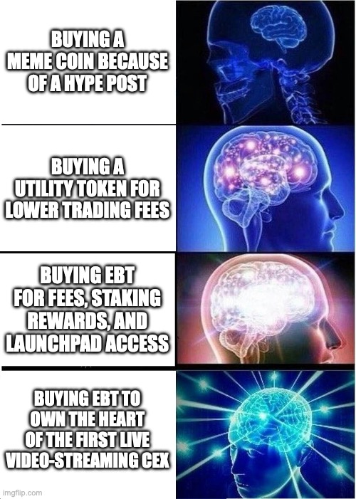 Earnbit2's tweet image. 🧠 Think bigger.

Secure your $EBT at just 0.05 USDT and unlock the ultimate trading toolkit. 

From slashed fees to exclusive launches to streamer donations, this is your key to the first CEX ecosystem with live video at the core. Your portfolio will thank you.

➡️ Join our…