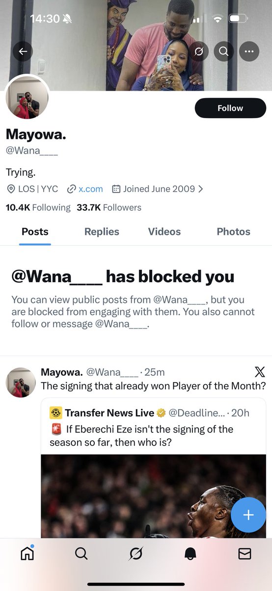 And just like that, he blocked me 😂