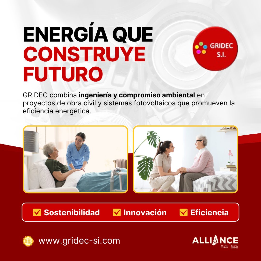 oilgasalliance's tweet image. GRIDEC desarrolla proyectos de obra civil y sistemas fotovoltaicos, integrando innovación técnica y sostenibilidad. 

Desde el diseño hasta la puesta en marcha, cada proyecto cumple con los más altos estándares de calidad, seguridad y eficiencia energética.

La ingeniería…