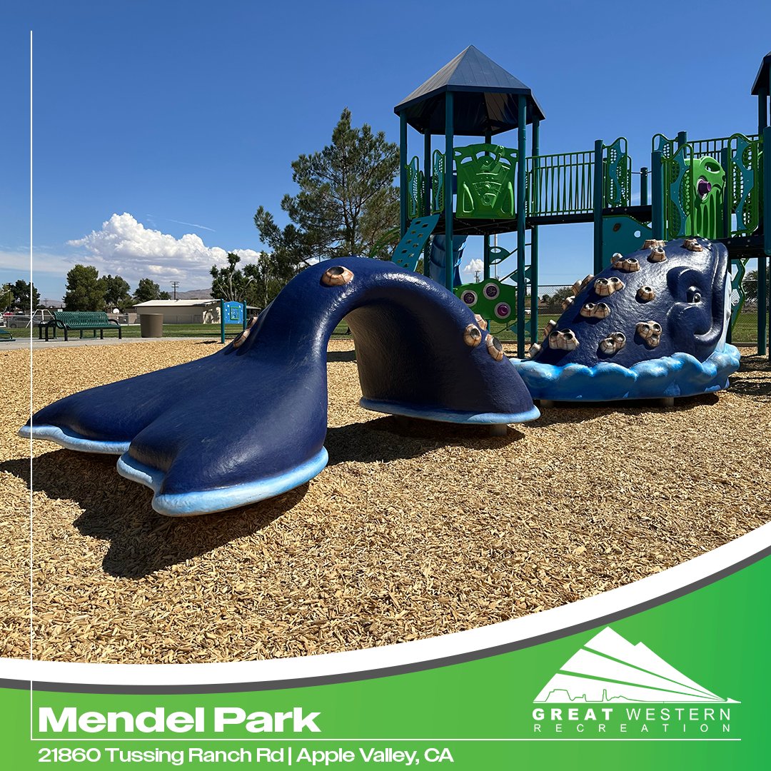 GreatWesternRec's tweet image. 🐋 From Wally Whale to the RoxAll See-Saw, Mendel Park’s new playground in Apple Valley, CA, is packed with adventure!
Discover what we can help you build: play.gwpark.com/4nZhwDy

#InclusivePlay #GreatWesternRecreation #CommunityFun