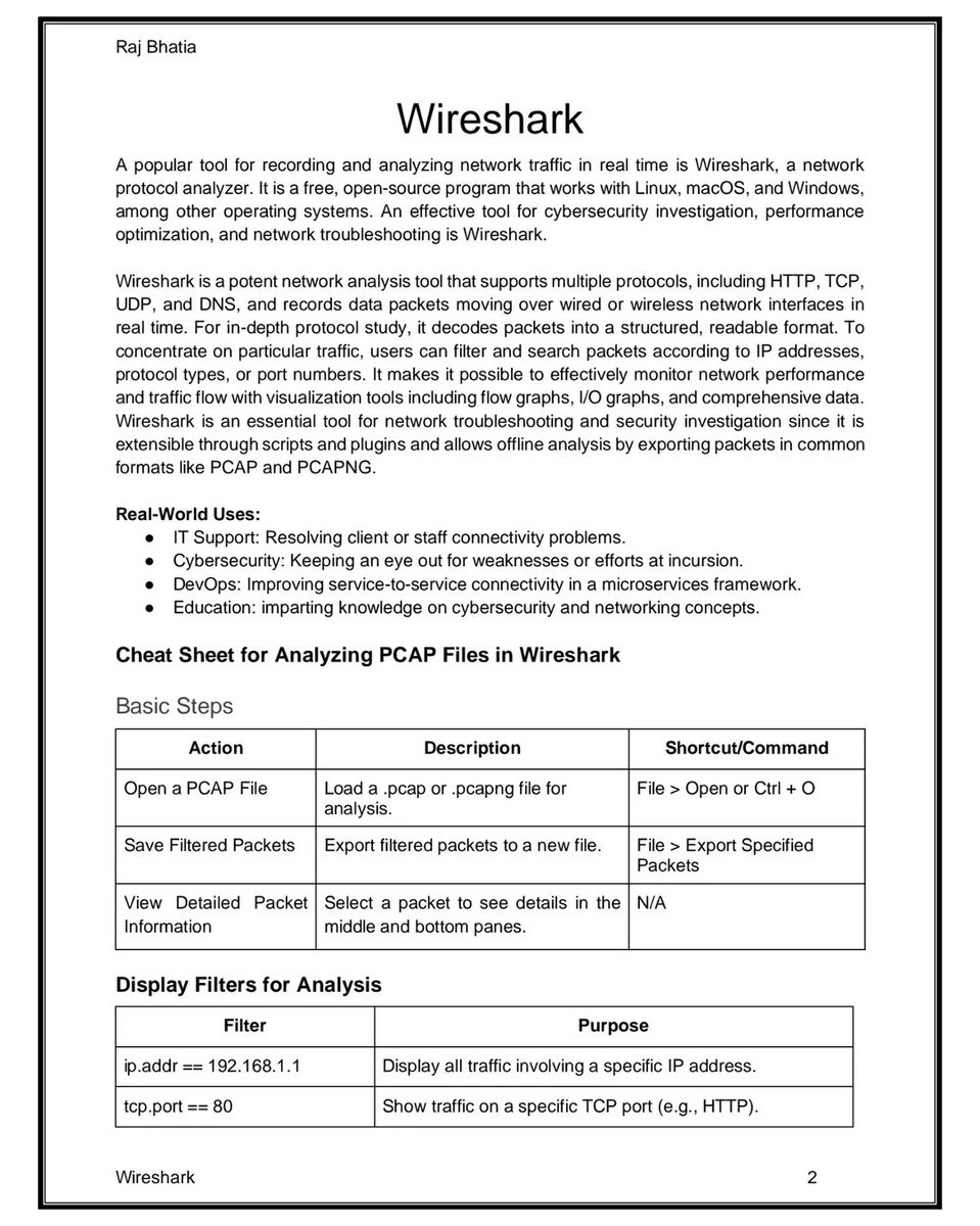 Anastasis_King's tweet image. 🦈 Wireshark Filters

Wireshark filters help security teams and analysts quickly isolate important network traffic, identify anomalies, and troubleshoot issues with precision. 

🔖 #infosec #cybersecurity #networkanalysis #wireshark #blueteam #securitytools