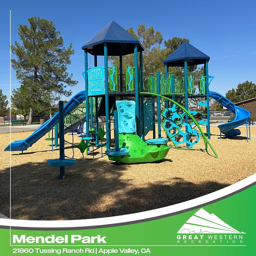 GreatWesternRec's tweet image. 🐋 From Wally Whale to the RoxAll See-Saw, Mendel Park’s new playground in Apple Valley, CA, is packed with adventure!
Discover what we can help you build: play.gwpark.com/4nZhwDy

#InclusivePlay #GreatWesternRecreation #CommunityFun