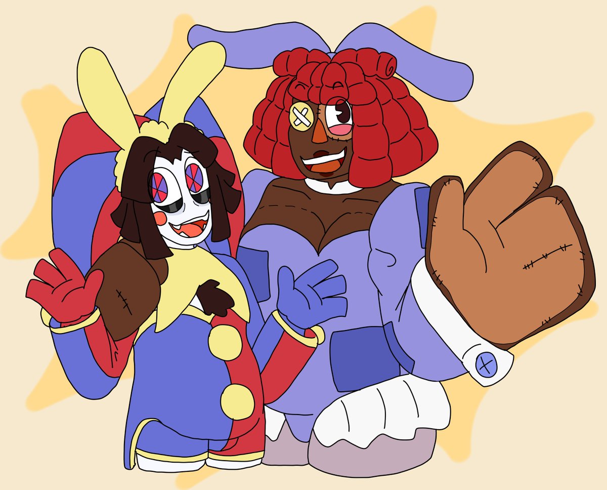 DemShitpostsBro's tweet image. I LOVE THESE OUTFITS GRRRRR
Left is the colors from the original, Right is the colors from my designs. I thought both palettes looked amazing, so I went with both! Love your work, Meteor #TADC #buttonblossom #ragapom