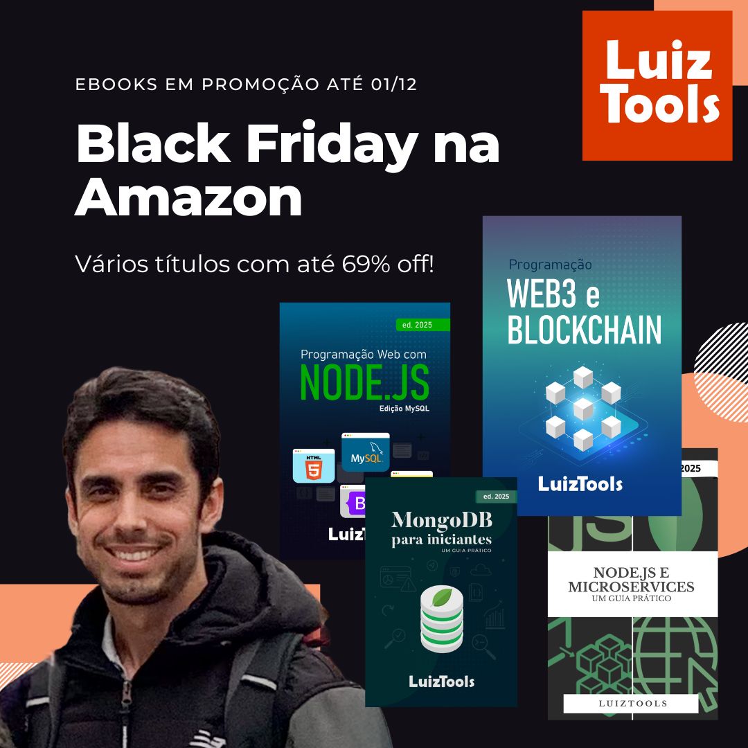 luiztools's tweet image. A Amazon Brasil colocou vários dos meus ebooks publicados com eles em promoção com descontos até 69%!!!

Tem ebook de Web3 e Blockchain, de Microservices, de MongoDB, de Node.js e até de Métodos Ágeis.

Então se algum desses assuntos te interessa, acesse a lista completa e…