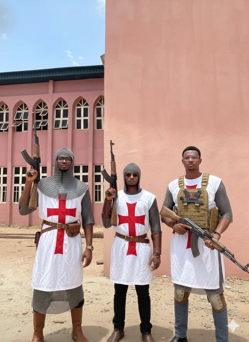 Minikothe3rd's tweet image. Christian Terrorists are now brandishing weapons and posing for pictures.

Only God knows the number of atrocities perpetrated with these weapons and then the Fulani and Muslims were blamed for it.

This is not normal, civilians don’t own rifles in Nigeria, only terrorists do.