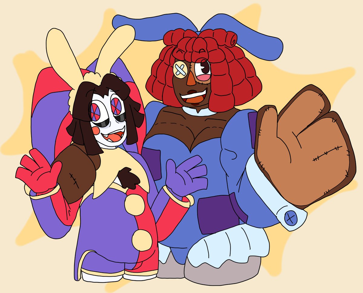 DemShitpostsBro's tweet image. I LOVE THESE OUTFITS GRRRRR
Left is the colors from the original, Right is the colors from my designs. I thought both palettes looked amazing, so I went with both! Love your work, Meteor #TADC #buttonblossom #ragapom