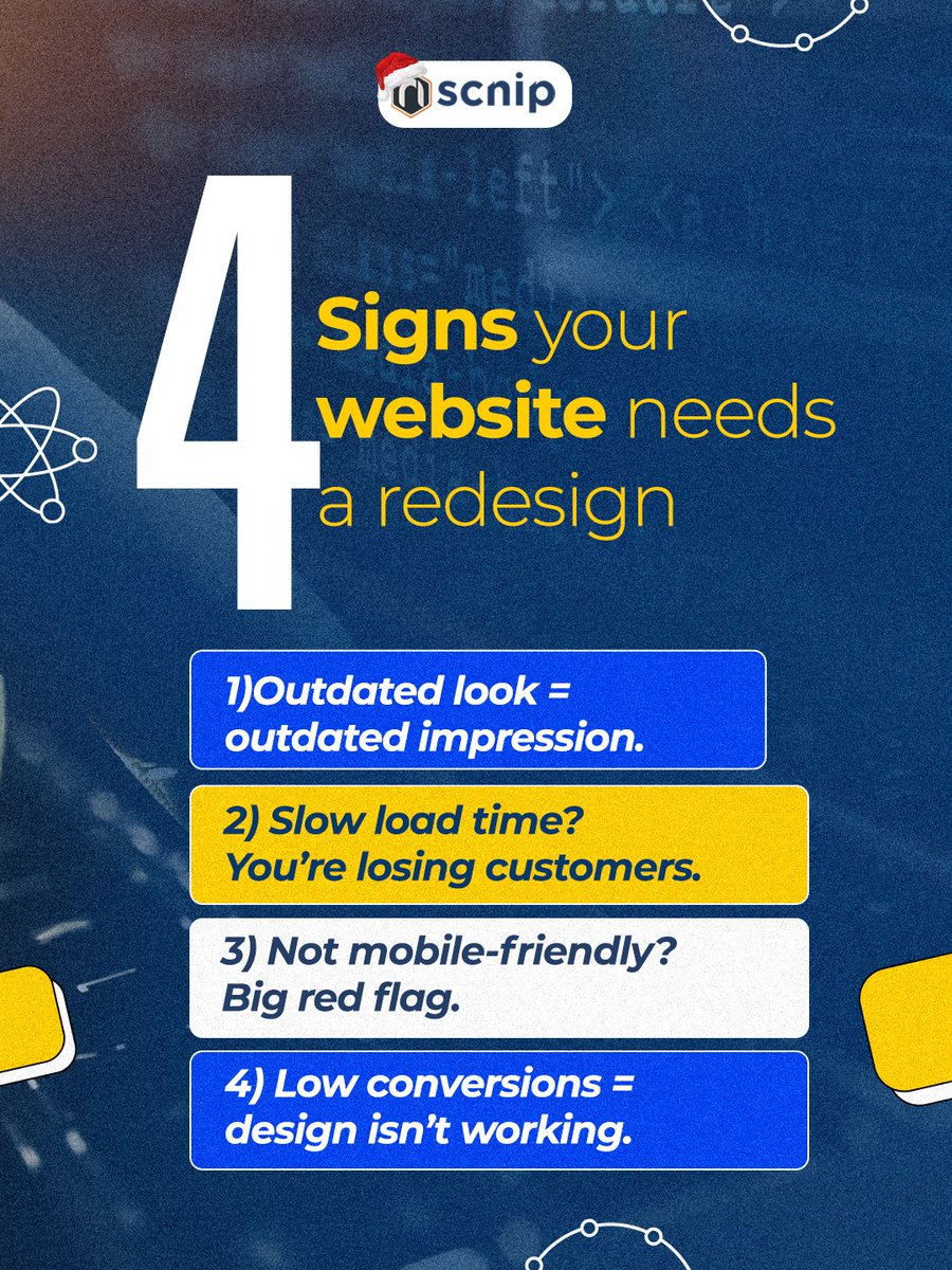 ScnipCapitol's tweet image. If it’s getting hard to update… it’s time to rebuild.
Give your brand the fresh start it deserves.”

Ready for a modern revamp?
Send us a DM — let’s build, redesign, and upgrade your ideas into something exceptional. 

#EcommerceinLagos #Websitedeveloper #TalentOutsourcing