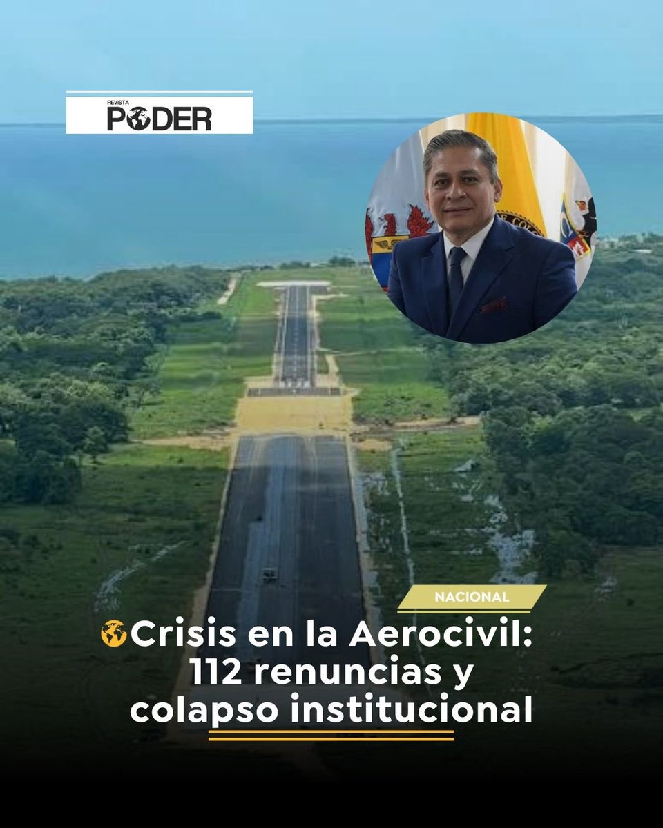 RevistaPODERcol's tweet image. #EXCLUSIVAREVISTAPODER | La @AerocivilCol vive una crisis sin precedentes: 112 renuncias forzadas, pérdida de experiencia y una planta administrativa fracturada. La entidad enfrenta una desarticulación acelerada que pone en riesgo su continuidad técnica. #RevistaPoder…