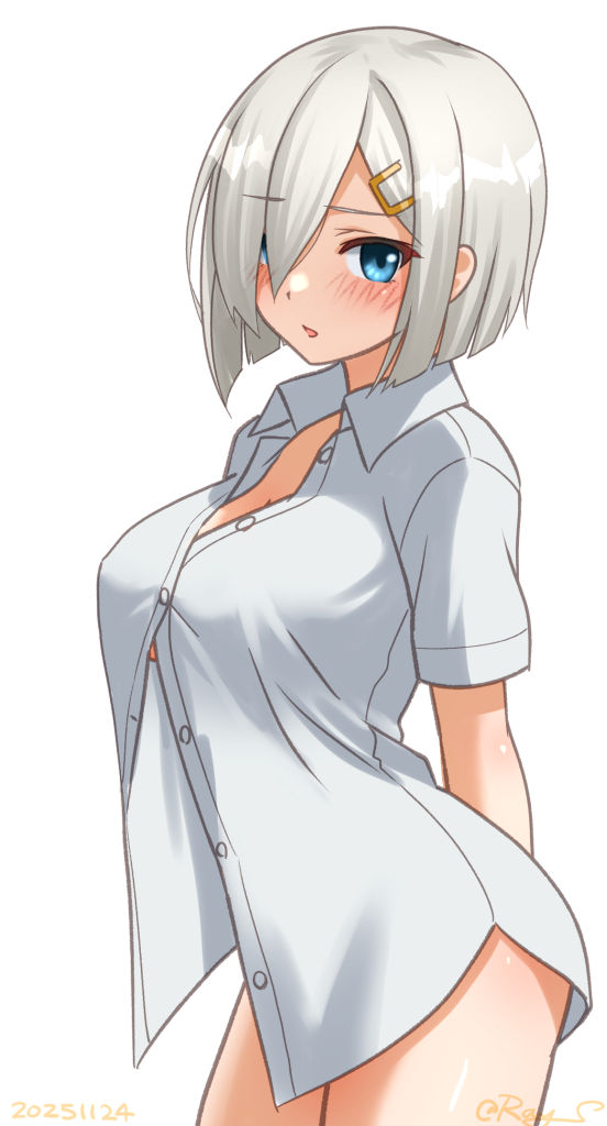 浜風(艦これ) 「検索除外されるのでボタンを留めてみた #艦これ版深夜の真剣お絵描き60分一本勝負」|Ray.Sのイラスト