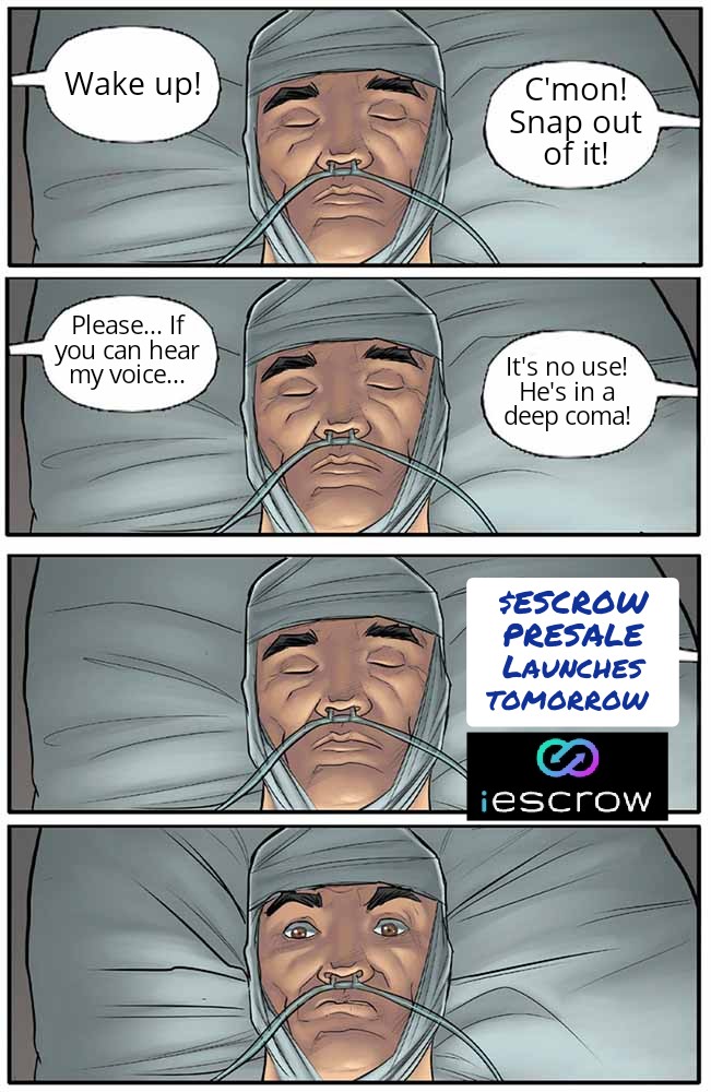 4rexcrypto's tweet image. DAY 13 FT @iEscrowcrypto 

Reasons why you should buy $ESCROW presale:
- It is a utility token 
- It grows as you stake
- Token burns implemented 
- It&apos;s cheap at least a 10x
- Anti-rug feature with Certik Audit

Get in NOW!

BTC | ALT | NFT | ELON | TRUMP | ETH | CRYPTO| BULLISH