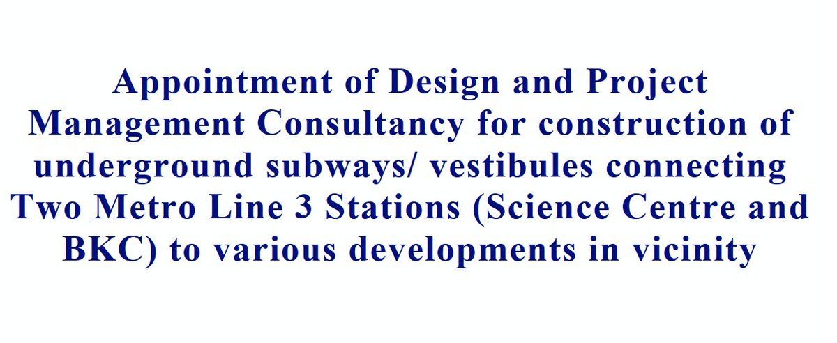 AlokPatel's tweet image. Just occurred to me - better to clarify that this is not a final plan - they have floated a tender for PMC. So works contracts for the tunnels will arrive at some point in future.
