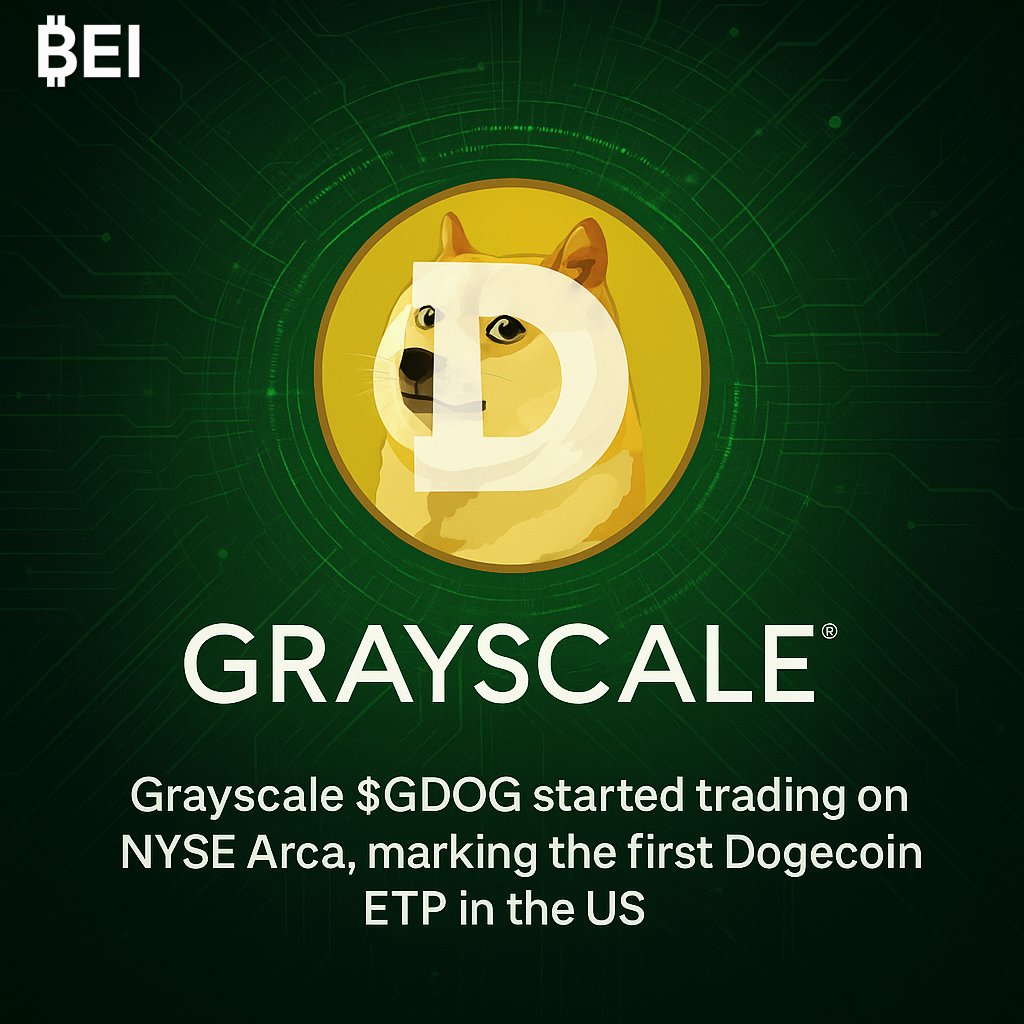 🚨 HISTORY MADE: The First U.S. Spot $DOGE ETF is Live.
​Grayscale has officially bridged the gap between Memes and Wall Street.

Ticker: $GDOG

​From internet joke to institutional asset class... the landscape has shifted.

​Is the Institutional Memecoin Supercycle finally here