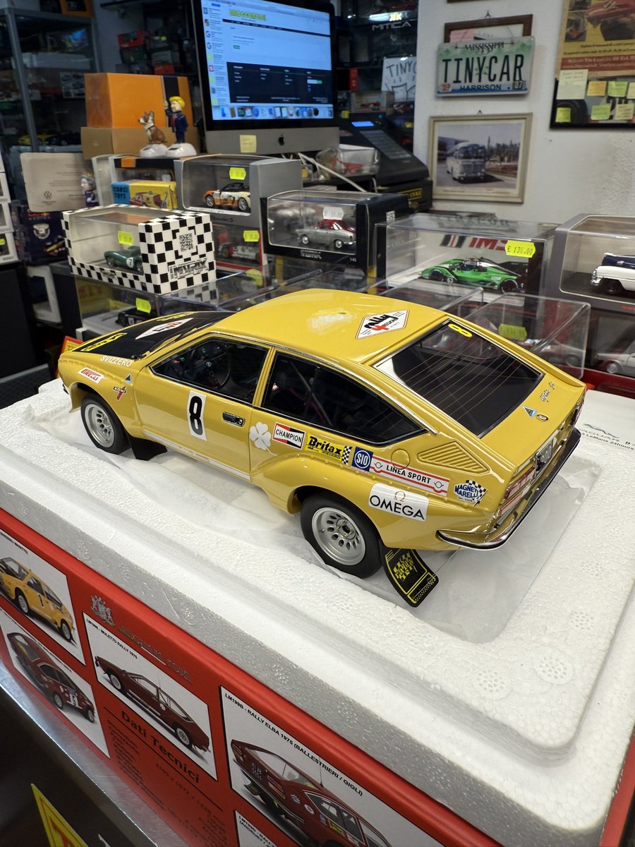 cars_tiny's tweet image. Alfa Romeo Alfetta Gr.2 Autodelta Rally 4 Regioni 1975 Svizzero Masetto Laudoracing Scala 1:18 a 159€ #tinycars #models #alfaromeo #scala118 #scalemodel #modellismo #rally #laudoracing