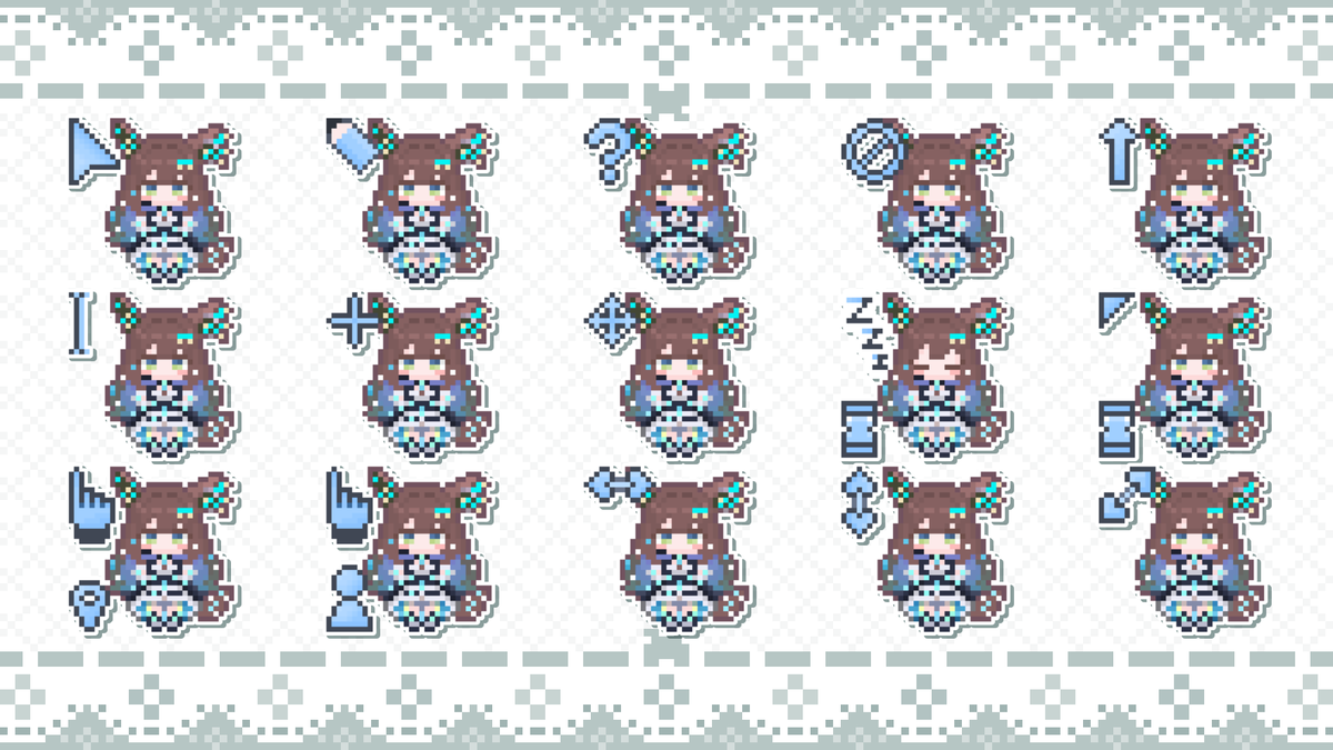 空瀬じゃが@VT_KaraseJaga ちゃんに マウスカーソルを作製していただき