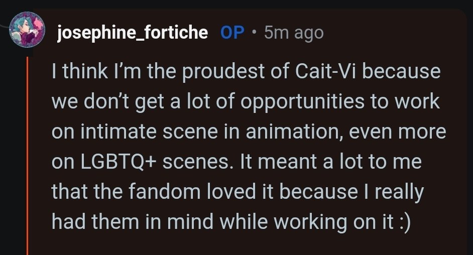 kyaa_snow's tweet image. she had the fandom in mind while working on the sex scene 🥹🥹🥹🥹🥹 joséphine cares so much omg