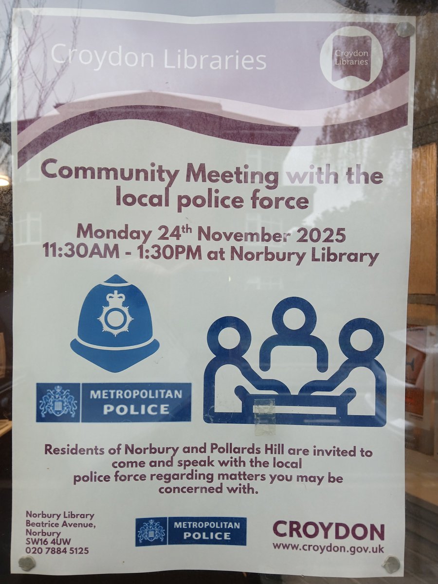 Thank you all for attending the MET SNT Safety Talk at Norbury library today. Please continue to get in touch with the team if you need more crime prevention advice.