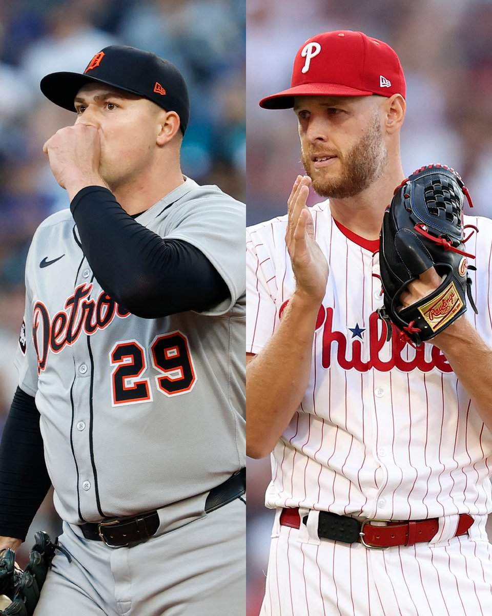 Starts this season with 10+ K, 0 BB:

7 - Tarik Skubal (31 GS)
6 - Zack Wheeler (24 GS) 