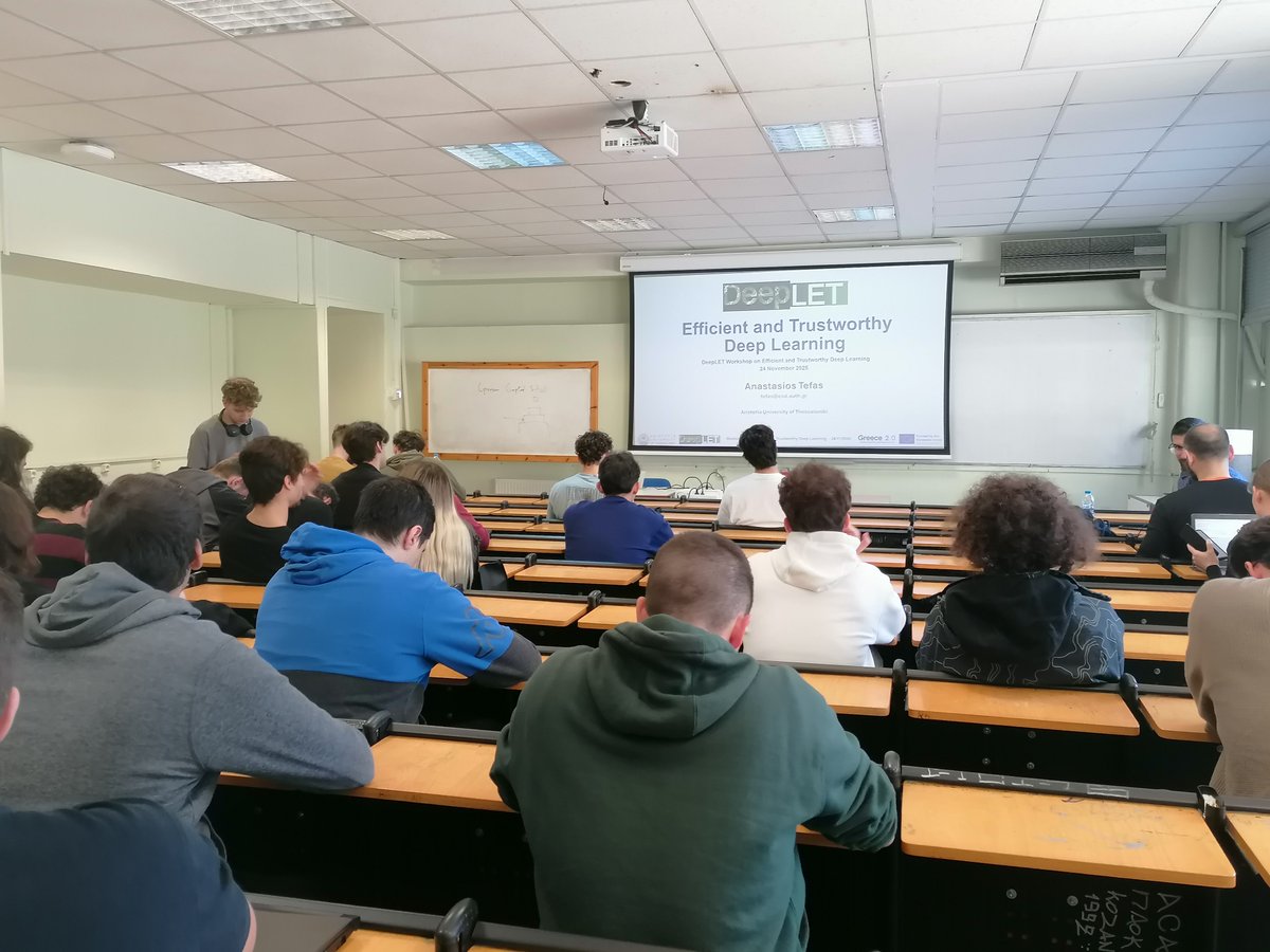 DeepletProject's tweet image. Kicking off the #DeepLET workshop, Prof. Anastasios Tefas, coordinator of the project is presenting an introduction of the today&apos;s workshop presentations!

𝘐𝘮𝘱𝘭𝘦𝘮𝘦𝘯𝘵𝘢𝘵𝘪𝘰𝘯 𝘣𝘰𝘥𝘺: 𝘏𝘍𝘙𝘐 - 𝘗𝘳𝘰𝘫𝘦𝘤𝘵 𝘯𝘶𝘮𝘣𝘦𝘳: 16762

#hfri #eu #elidek #nextgenerationeu