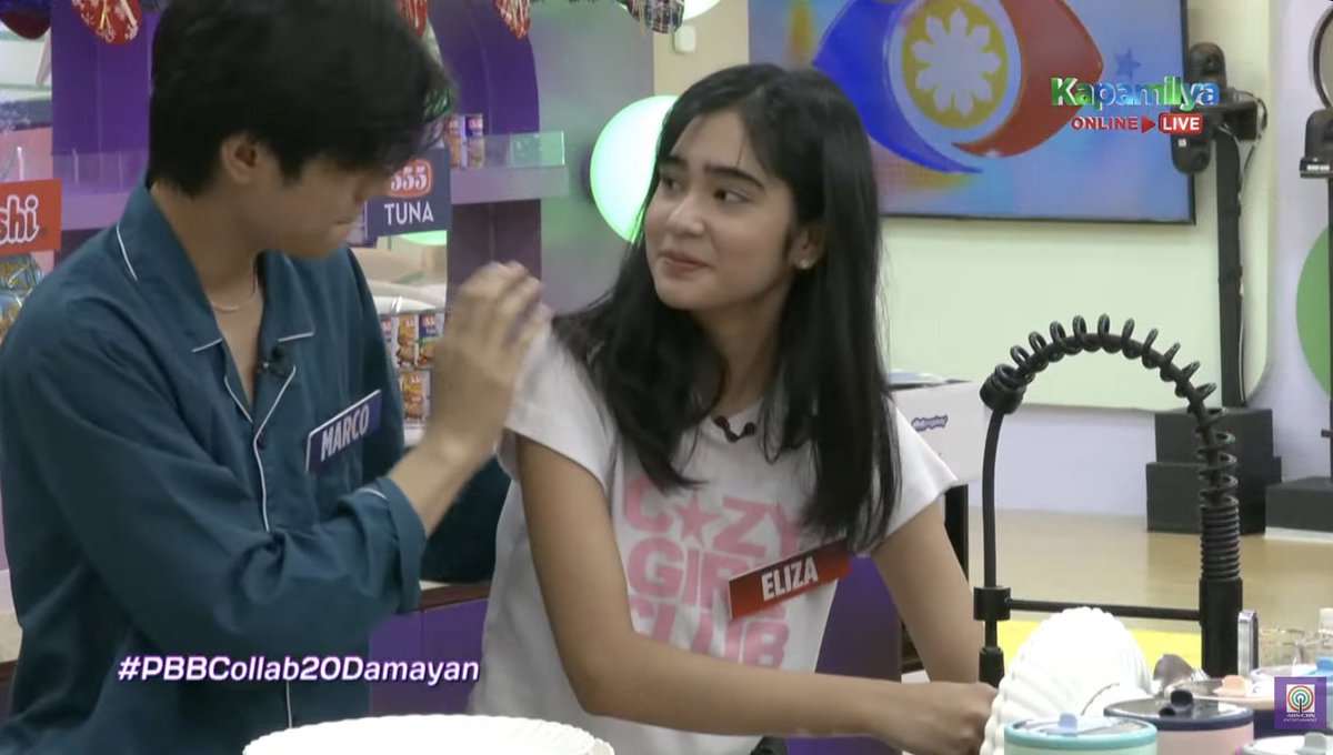 PBBabscbn's tweet image. &quot;Love you&quot; - Marco and Eliza

#PBBCollab20Damayan