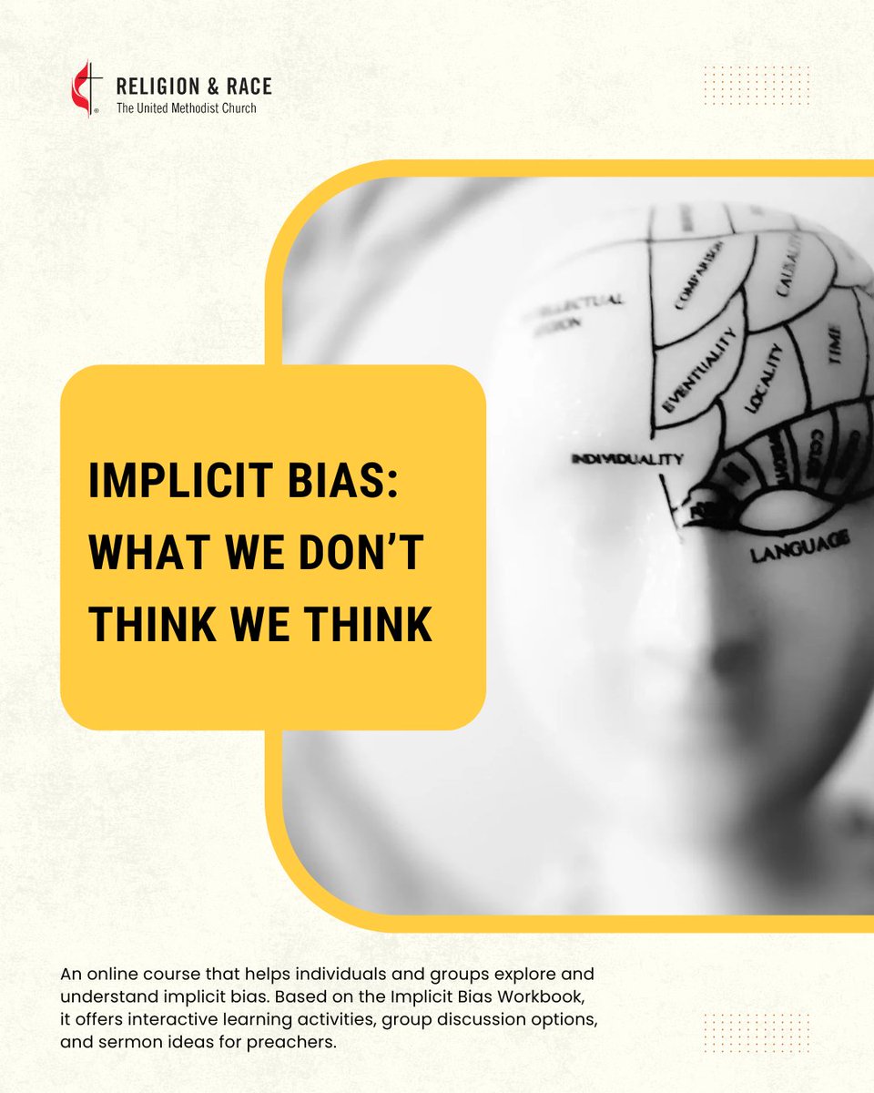 gcorrumc's tweet image. We all have implicit biases, even when we don’t realize it.
This course equips faith leaders to name, explore, and transform bias in their ministries.

Learn more: gcorr.teachable.com/p/implicitbias
#ImplicitBias #RacialEquity #GCORR #UMC
