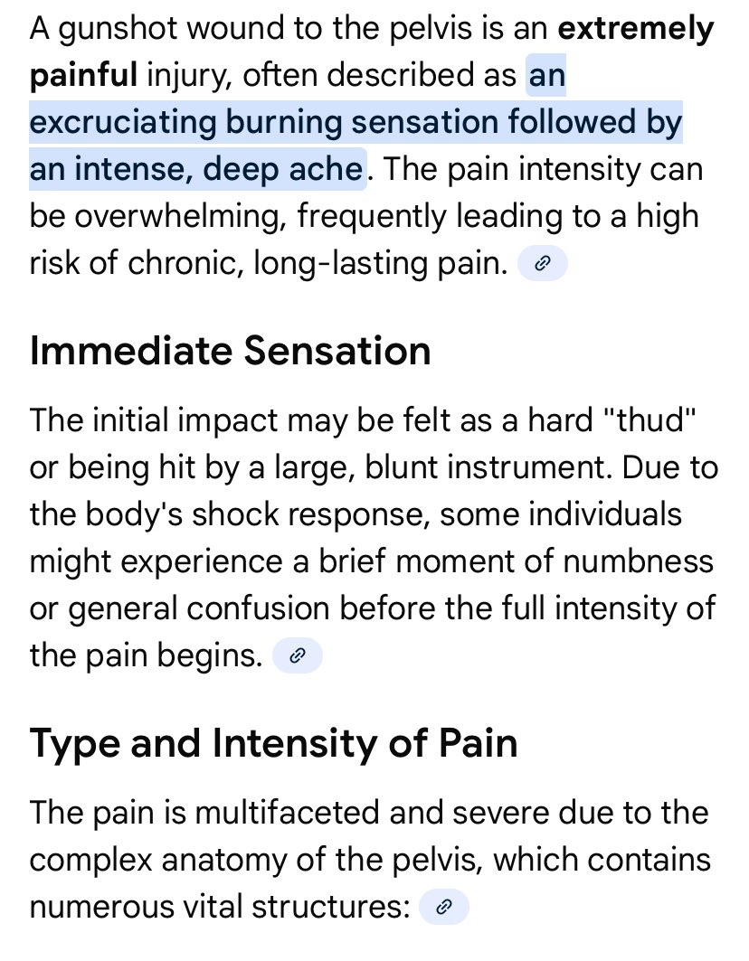 SusanMorgan19's tweet image. #mesh injured patients have found it very difficult to explain the pain they are feeling - we certainly have not been taken seriously at all …. 

I did some research on bullet wound to the pelvis -

🚨Contributing Factors
The severity and nature of the pain depend on multiple…