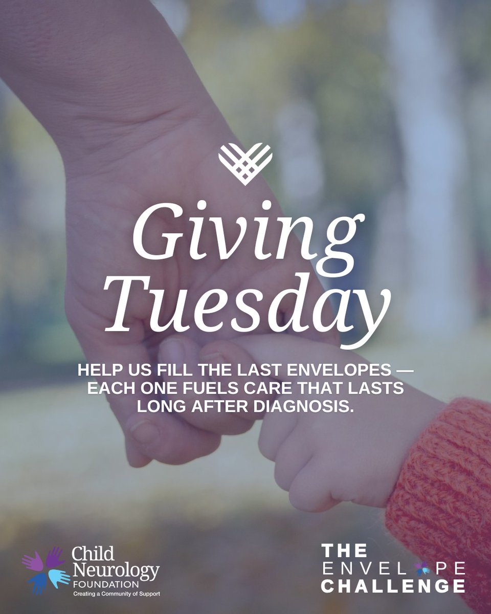 Child_Neurology's tweet photo. This #GivingTuesday, help families find hope after a child’s neurological diagnosis. 💜
Every envelope you claim fuels grief support, transition of care, and vital family programs.
Let’s fill them all — together. https://t.co/WPg4WybDtp 💌 #EnvelopeChallenge https://t.co/3M2kzIiHfX