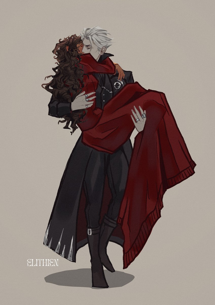 elithienart's tweet image. She was locked in the dangerous embrace of Kaine Ferron, and it felt like home.  —Alchemised 🥀 

#Alchemised #SenLinYu