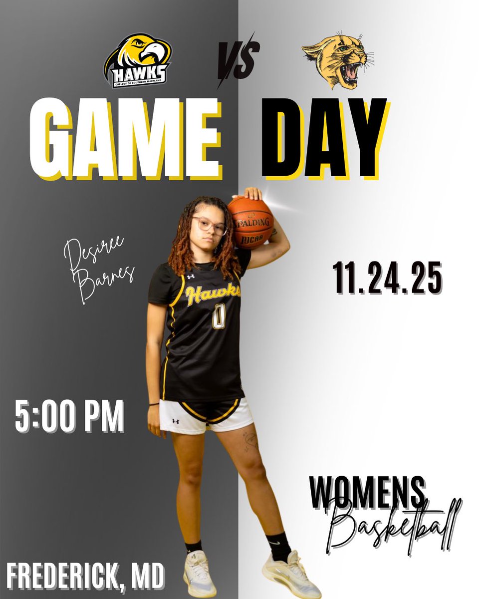 CSMHawksATH's tweet image. 🏀 Women’s Gameday 🏀

Southern Maryland (1-5, 0-2 MD JUCO)

at Frederick (1-5, 0-3 MD JUCO)

⏰ 5 p.m.

📍 Frederick, Maryland (FCC Athletics Center)

📺 m.youtube.com/@FrederickCC_C… (YouTube)

📈 fccathletics.com/sports/wbkb/20…

#CSMHawks 🦅