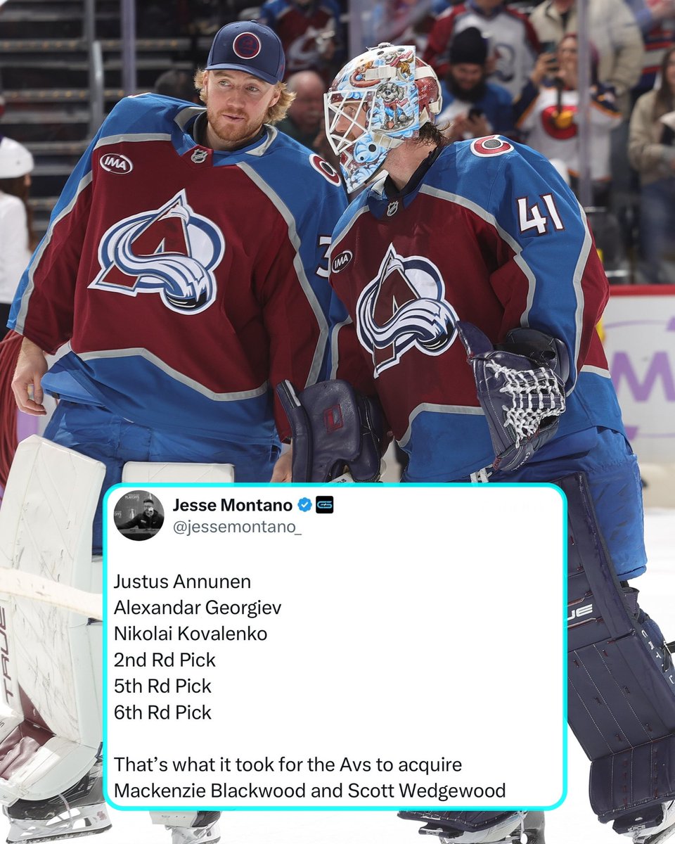 BR_OpenIce's tweet image. 1 year ago today, Colorado had the WORST team save-percentage in the NHL. But aggressive GM work by Chris MacFarland totally overhauled their crease, and the Avs now have the BEST save-percentage in the league 🔄

(h/t @jessemontano_)
