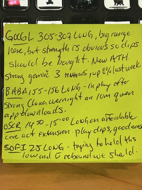 XMFstMWQ's tweet image. Here’s is my🔥 #stickynote for November 24, 2025:  📷 Morning Market Rundown – Nov 24, 2025 📷 Trade Ideas:  📷 $GOOGL $BABA 155–156 LONG Strong China overnight. In play on a clean breakout, +10M Qwen app downloads.  📷 $OSCR 14.50–15 LONG Smaller cap name here,  affordable care…