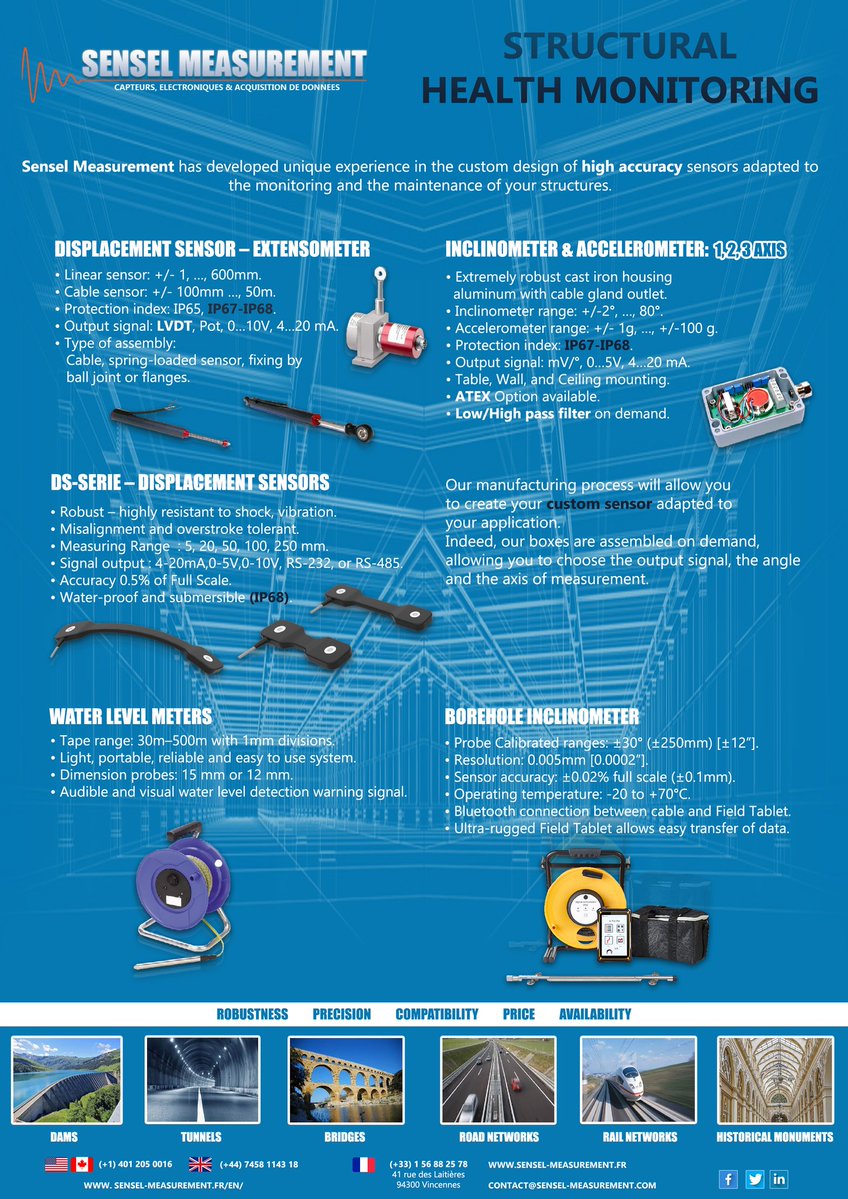 sensel_m's tweet image. 🏢 𝗦𝘁𝗿𝘂𝗰𝘁𝘂𝗿𝗮𝗹 𝗛𝗲𝗮𝗹𝘁𝗵 𝗠𝗼𝗻𝗶𝘁𝗼𝗿𝗶𝗻𝗴

Sensel Measurement has developed unique experience in the custom design of 𝙝𝙞𝙜𝙝 𝙖𝙘𝙘𝙪𝙧𝙖𝙘𝙮 sensors adapted to the monitoring and the maintenance of your structures.

🔎 sensel-measurement.fr/fr/