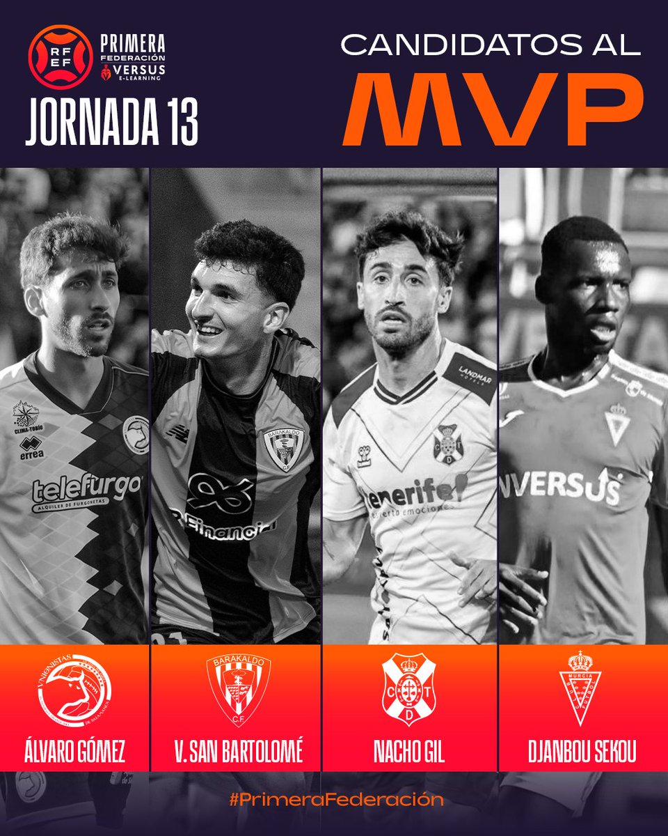 ¡Actuaciones muy 🔝!

🤔 ¿Quién ha sido el 𝗠𝗩𝗣 de la 𝗷𝗼𝗿𝗻𝗮𝗱𝗮 𝟭𝟯 en #PrimeraFederación?

🏅 Un reconocimiento de <a href="/versuselearning/">Versus e-Learning Group</a>.