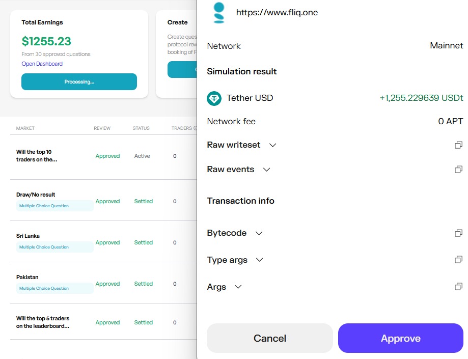 Successfully claimed my first creator earning from <a href="/predictonfliq/">Fliq Predictions 🗿🌐</a>  — a total of $1,255! 💸🔥 Honestly didn’t expect the numbers to hit this high, but the journey has just started.

Huge thanks to the Fliq community for trading on my markets, supporting my questions, and helping