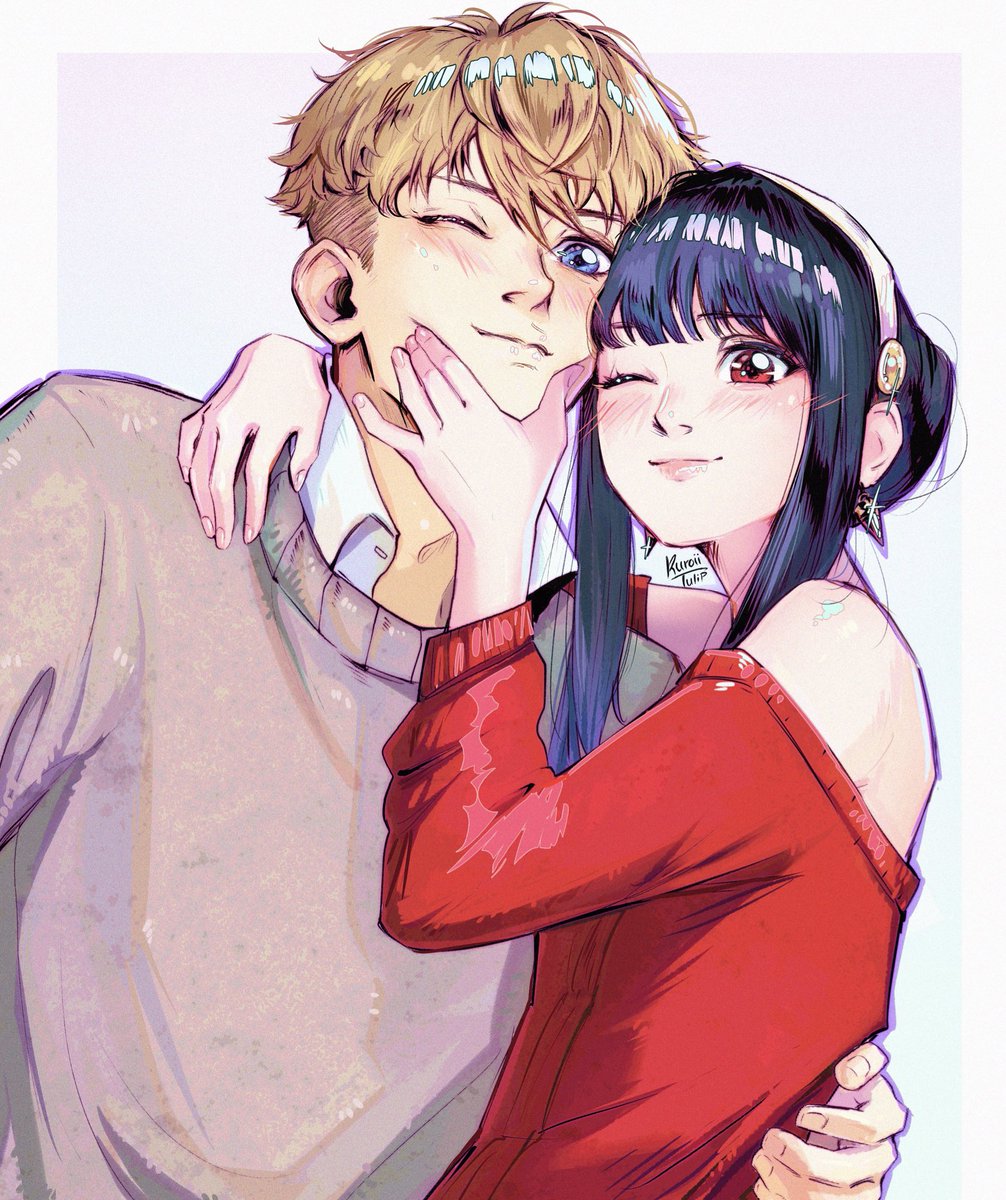 KuroiiTulip's tweet image. Loid and Yor