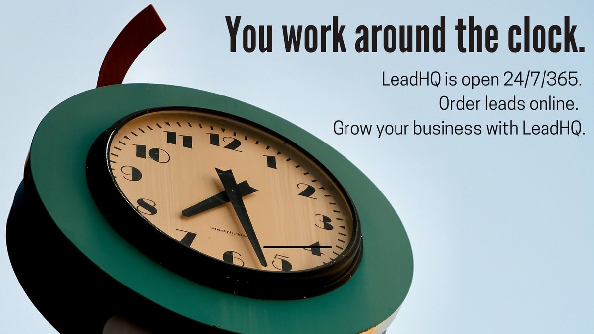 RGI_Solutions's tweet image. You work around the clock. LeadHQ is open 24/7/365.
Order leads online and grow your business with LeadHQ from RGI Solutions.

Start anytime. Why not today? theleadhq.com/?utm_source=Tw…